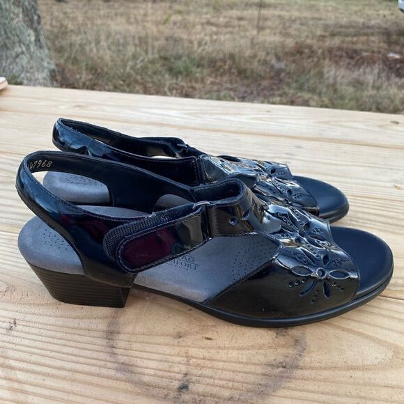 SAS tripod, comfort, Patton leather black, sandals, size 9 - Picture 4 of 9